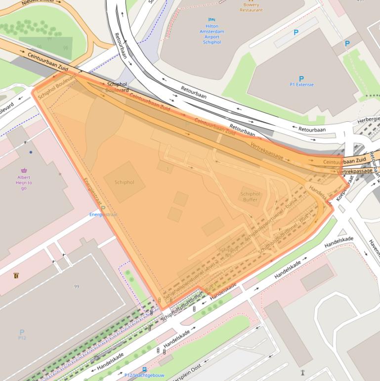 Kaart van postcodegebied 1118CK.