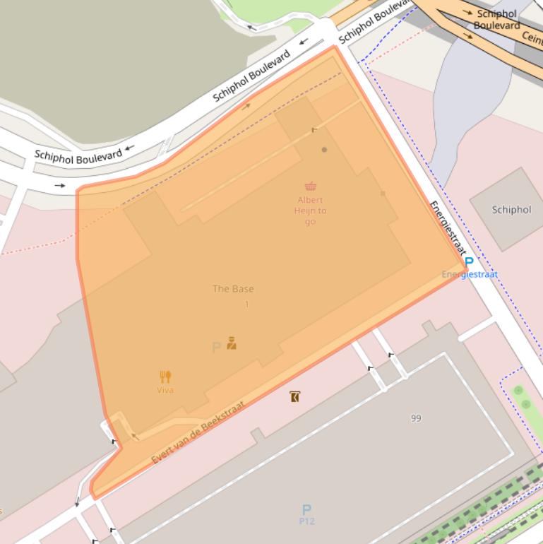 Kaart van postcodegebied 1118CL.