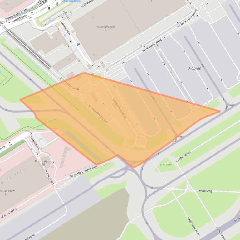 Kaart van postcodegebied 1118DH.