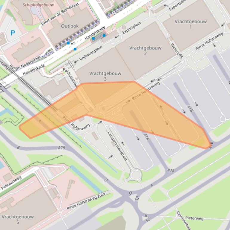 Kaart van postcodegebied 1118DJ.