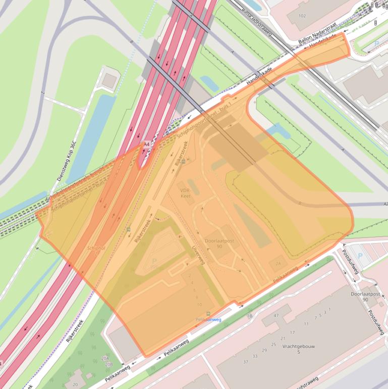 Kaart van postcodegebied 1118DS.