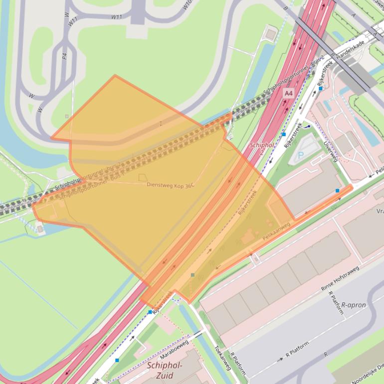 Kaart van postcodegebied 1118DX.