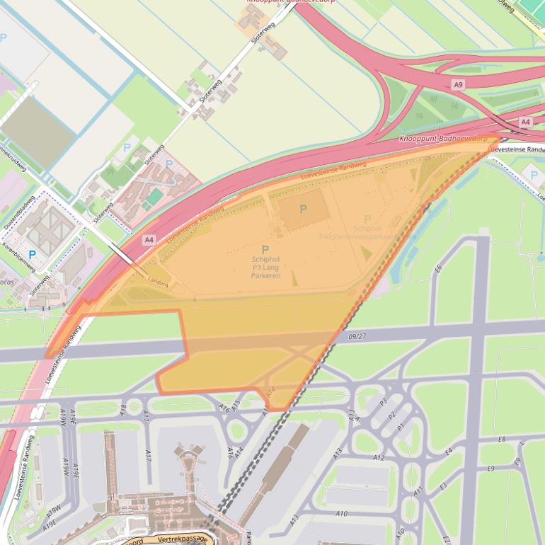 Kaart van postcodegebied 1118EP.