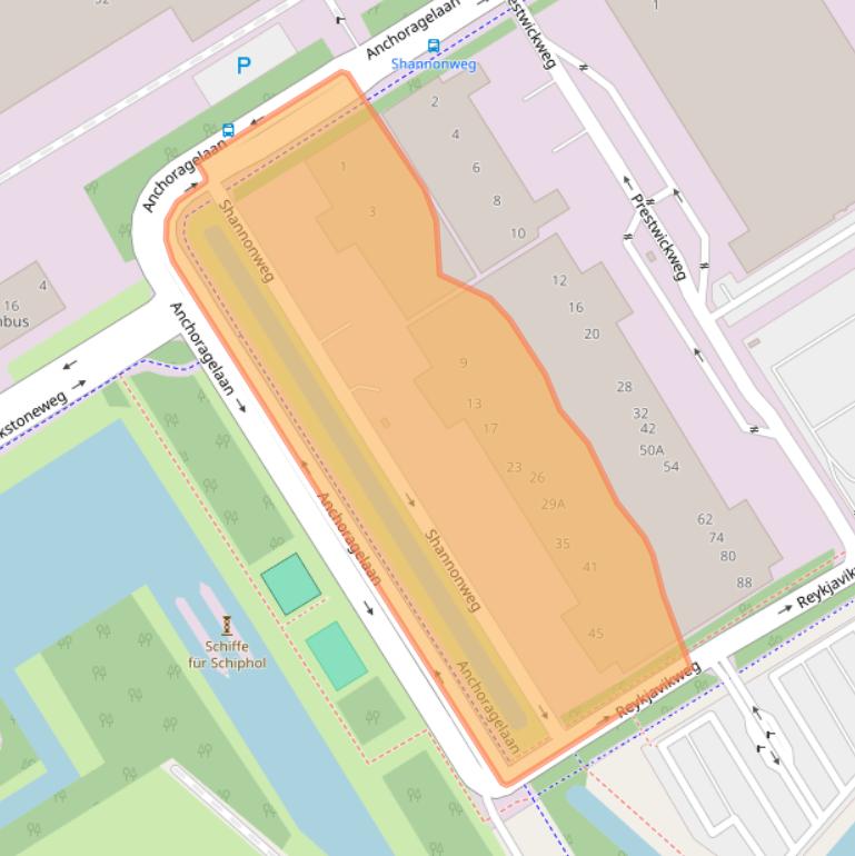 Kaart van postcodegebied 1118LA.