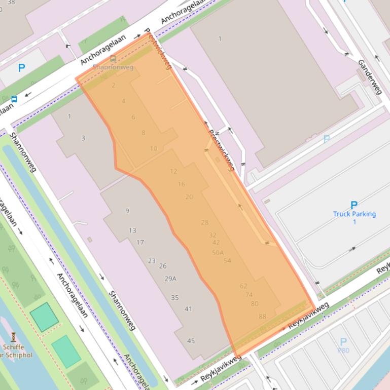 Kaart van postcodegebied 1118LB.