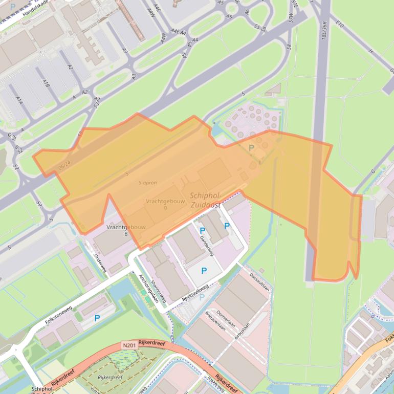 Kaart van postcodegebied 1118LD.