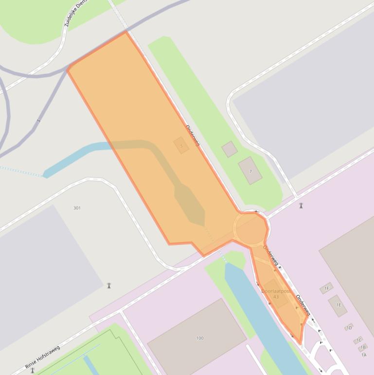 Kaart van postcodegebied 1118LJ.