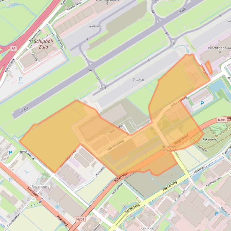 Kaart van postcodegebied 1118LN.