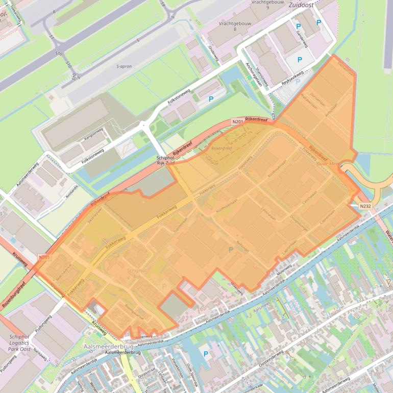 Kaart van postcodegebied 1119.