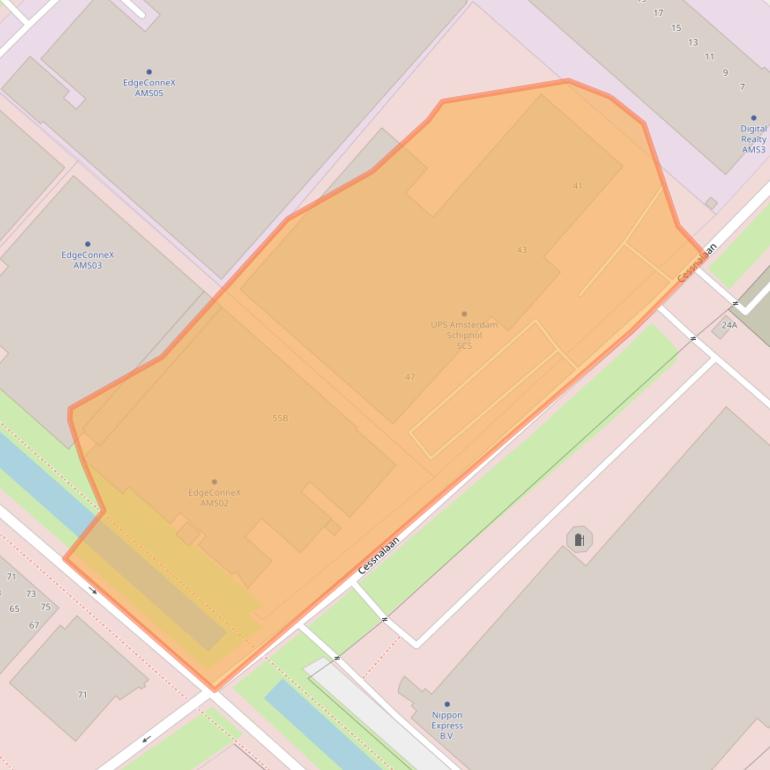 Kaart van postcodegebied 1119NK.