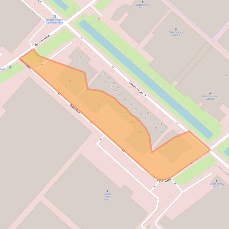 Kaart van postcodegebied 1119NM.