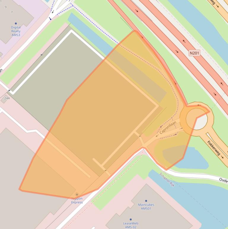 Kaart van postcodegebied 1119NN.