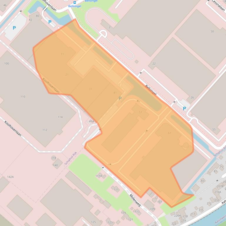 Kaart van postcodegebied 1119NT.