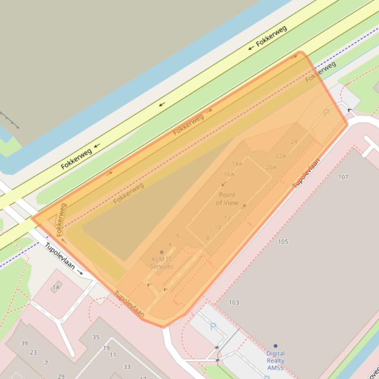 Kaart van postcodegebied 1119NX.