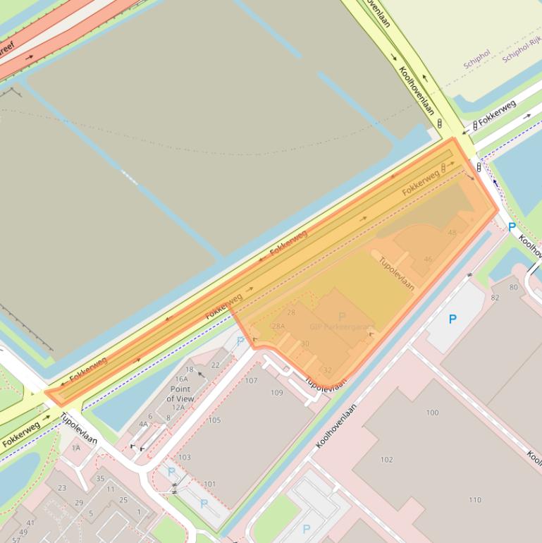 Kaart van postcodegebied 1119NZ.