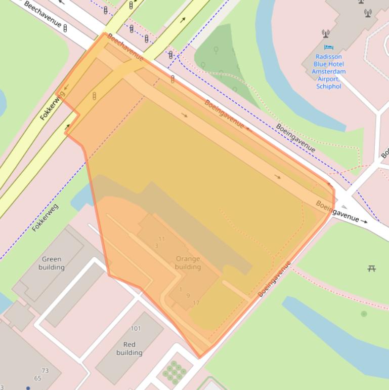 Kaart van postcodegebied 1119PC.