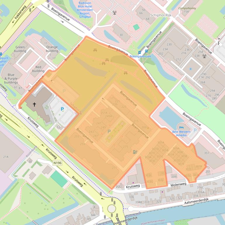 Kaart van postcodegebied 1119PD.