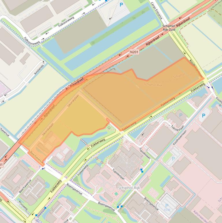 Kaart van postcodegebied 1119RB.