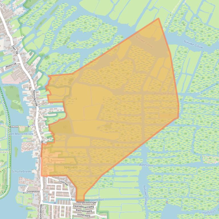 Kaart van postcodegebied 1121AC.