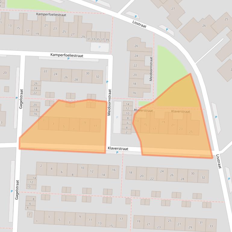 Kaart van postcodegebied 1121AX.