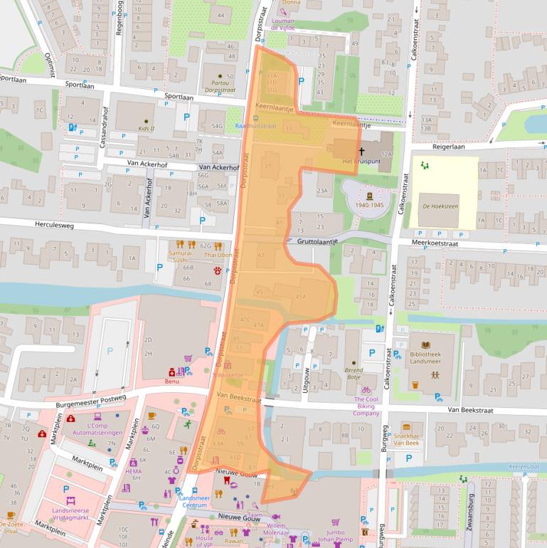 Kaart van postcodegebied 1121BV.