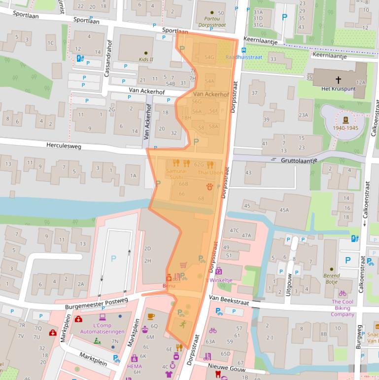 Kaart van postcodegebied 1121BZ.