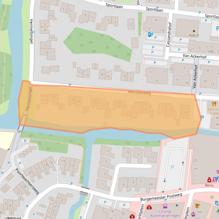 Kaart van postcodegebied 1121CE.