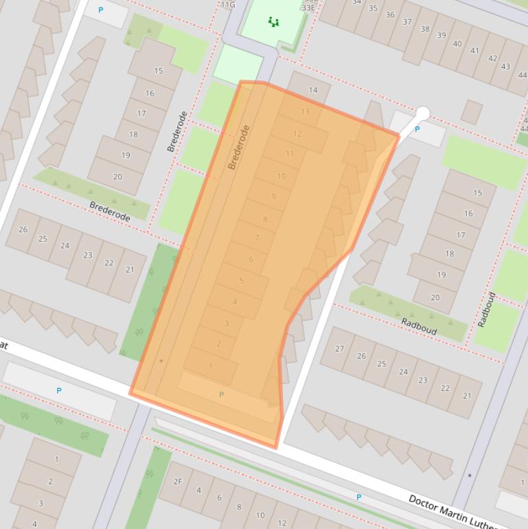 Kaart van postcodegebied 1121CW.