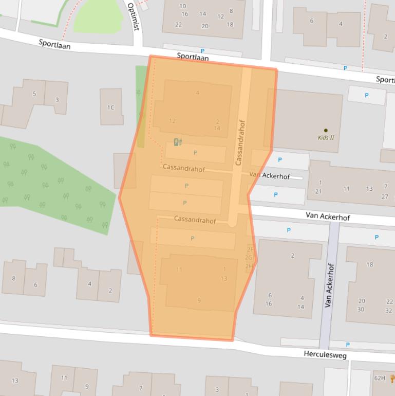 Kaart van postcodegebied 1121CZ.