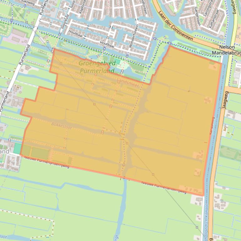 Kaart van postcodegebied 1121DN.