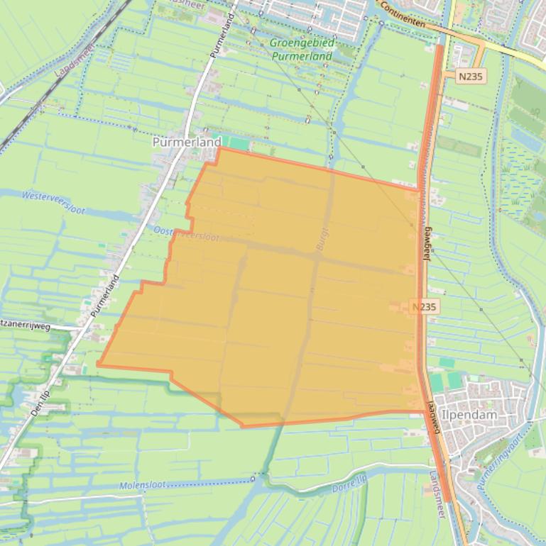 Kaart van postcodegebied 1121DP.