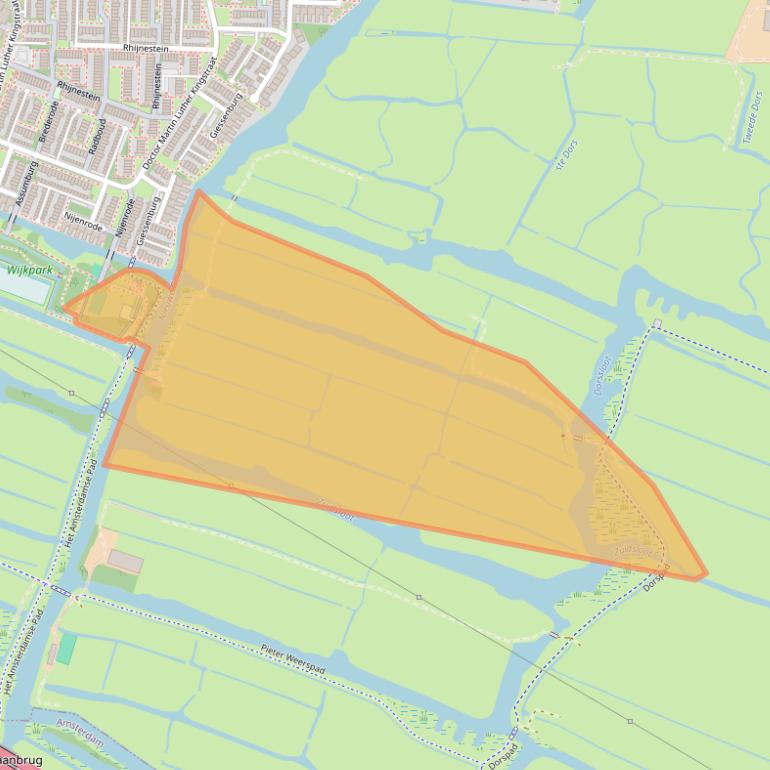 Kaart van postcodegebied 1121DV.