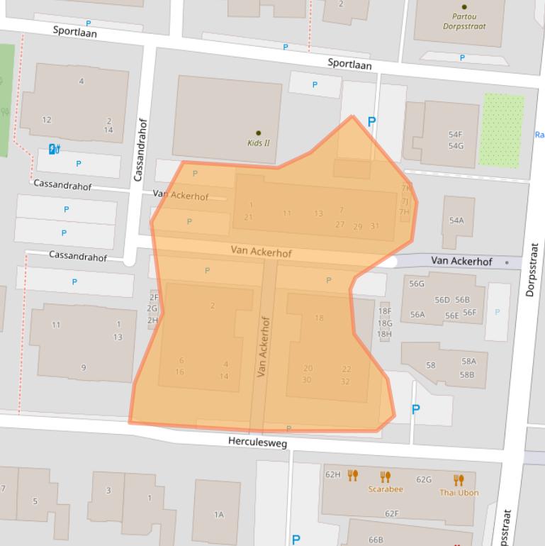 Kaart van postcodegebied 1121DX.