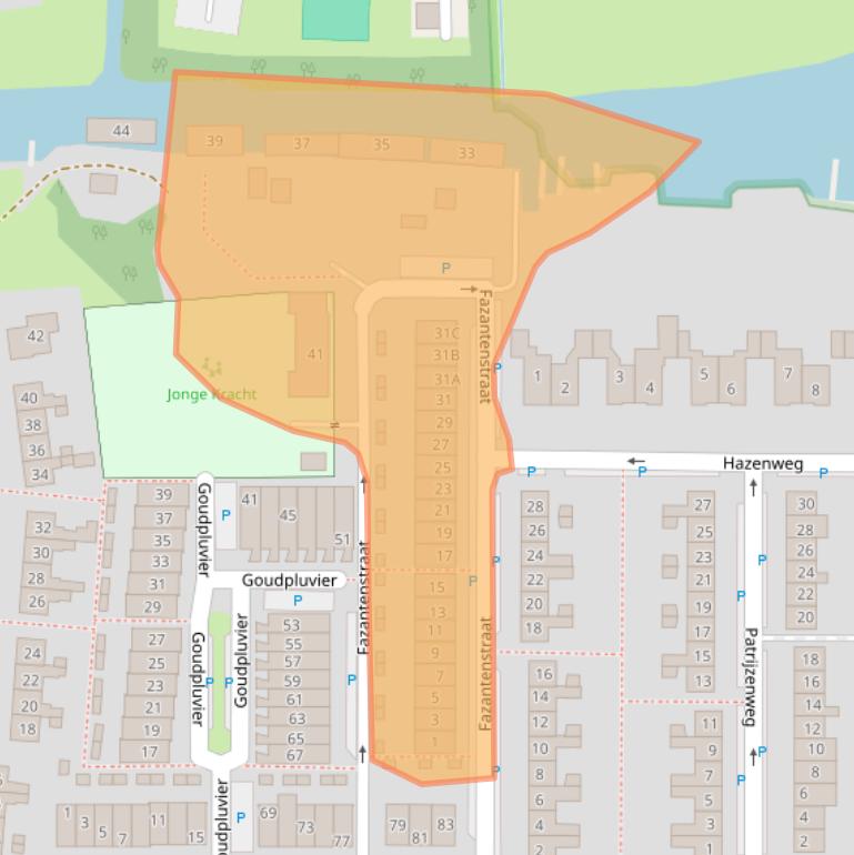 Kaart van postcodegebied 1121ET.