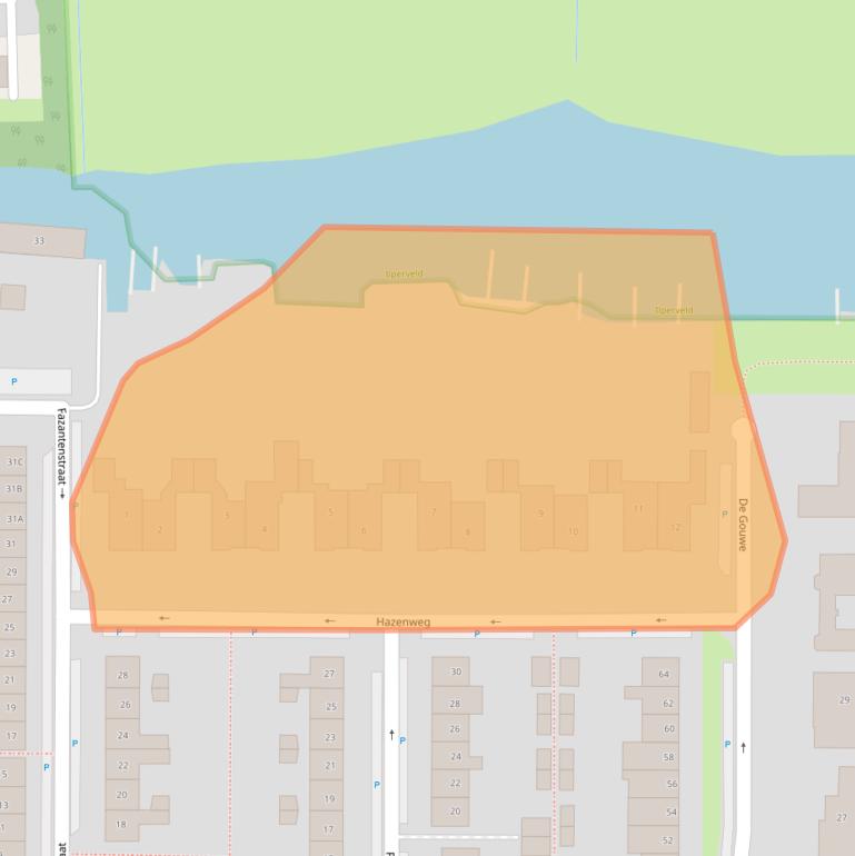 Kaart van postcodegebied 1121EW.