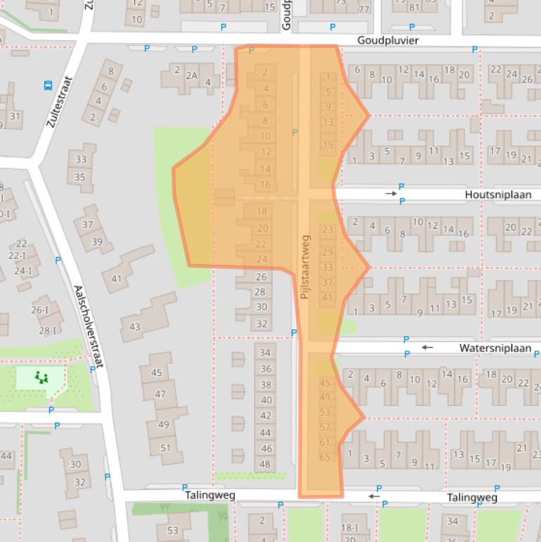 Kaart van postcodegebied 1121GA.