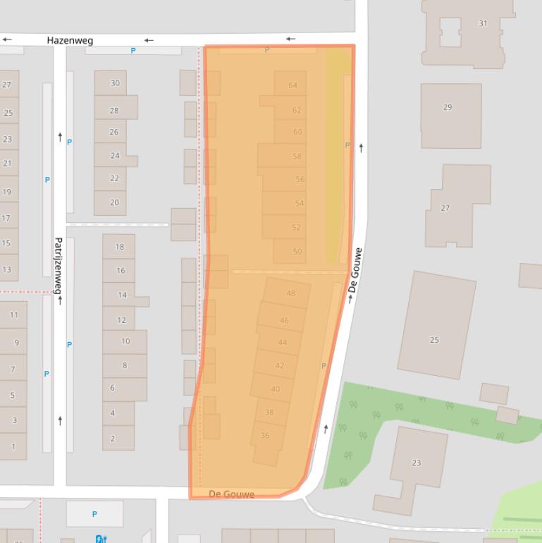 Kaart van postcodegebied 1121GE.