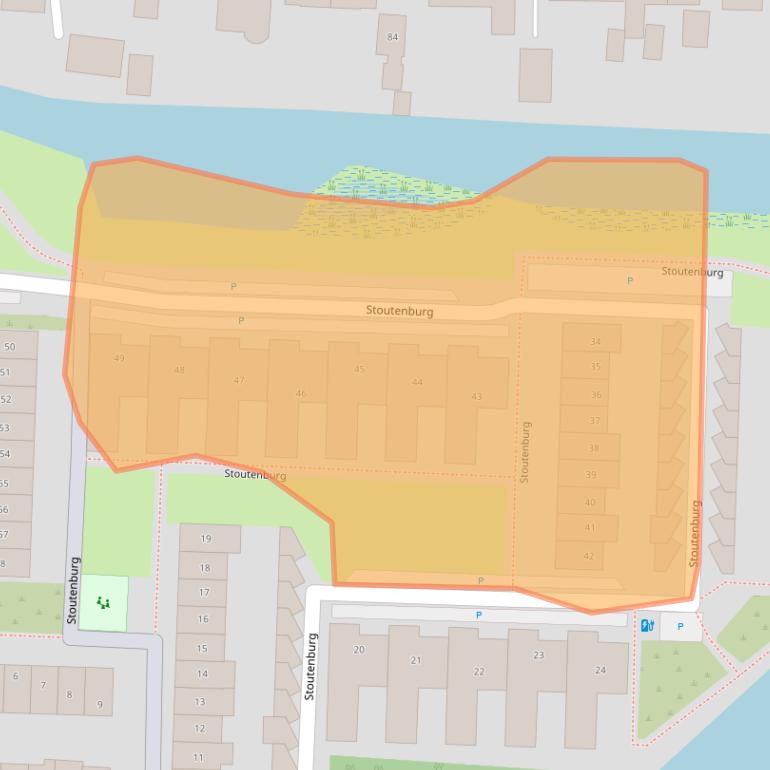 Kaart van postcodegebied 1121GJ.