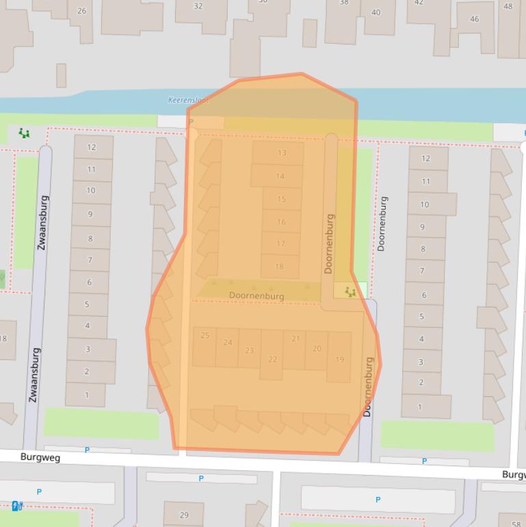Kaart van postcodegebied 1121GR.