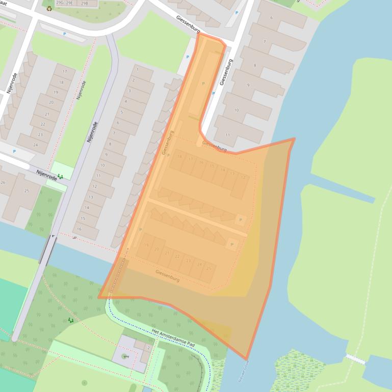 Kaart van postcodegebied 1121HK.