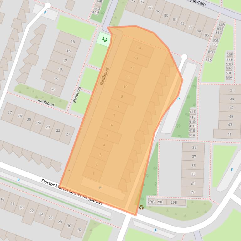 Kaart van postcodegebied 1121HS.