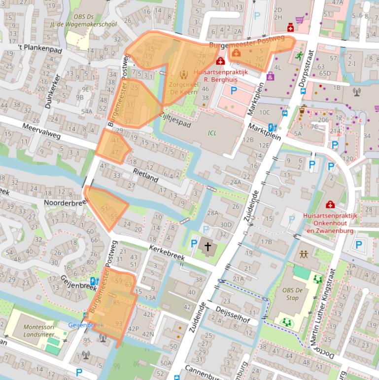 Kaart van postcodegebied 1121JA.