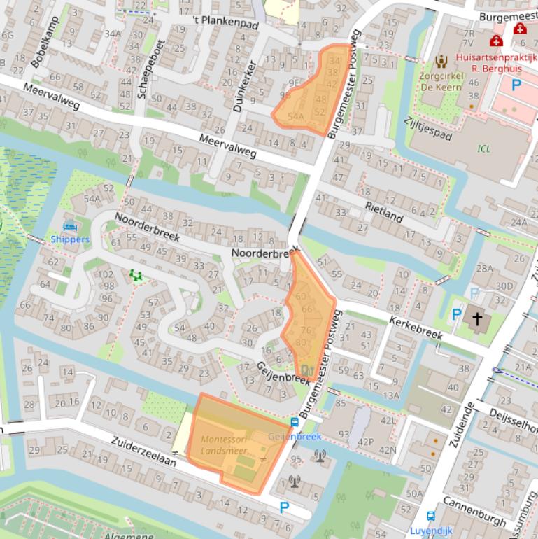 Kaart van postcodegebied 1121JC.