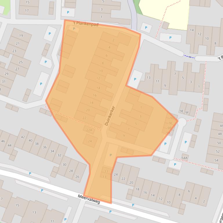 Kaart van postcodegebied 1121JJ.