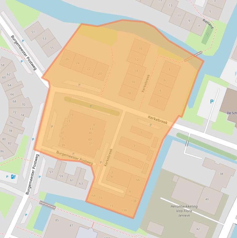 Kaart van postcodegebied 1121KB.