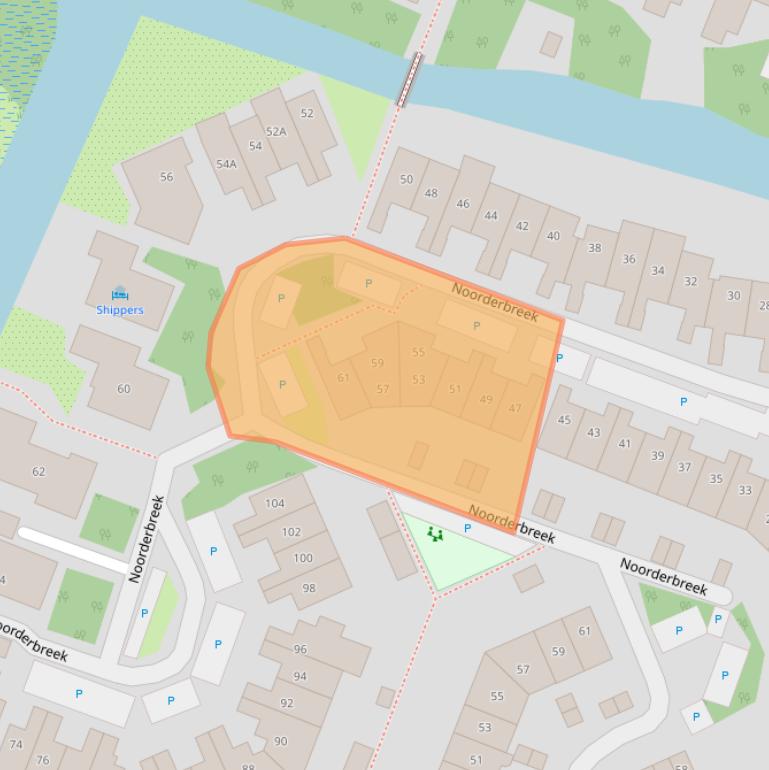 Kaart van postcodegebied 1121KE.