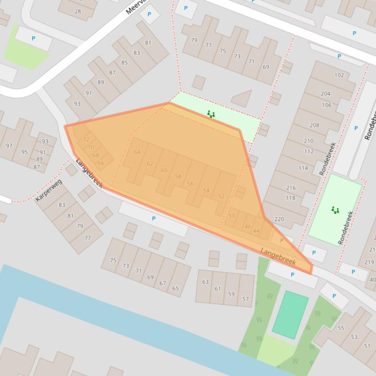 Kaart van postcodegebied 1121KV.