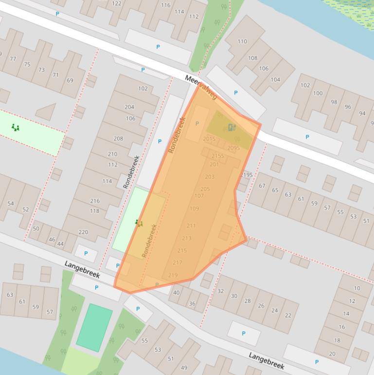 Kaart van postcodegebied 1121KW.