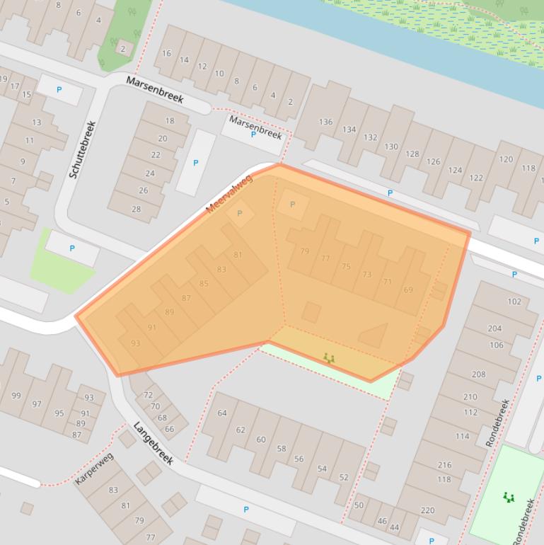 Kaart van postcodegebied 1121LB.