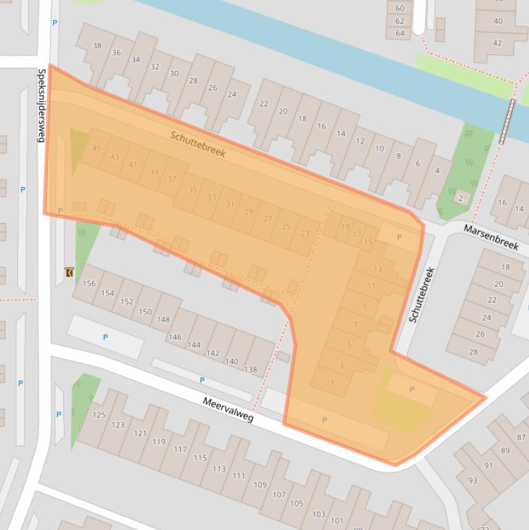 Kaart van postcodegebied 1121LK.